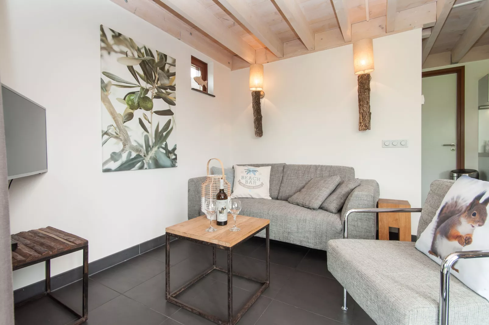 Modern vakantiehuis gelegen tegen de duinen tussen Schoorl en Bergen-Woonkamer