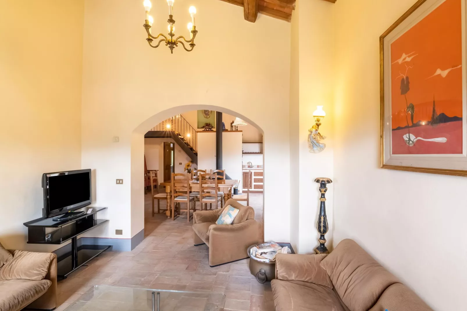 Casa Mirolago-Woonkamer