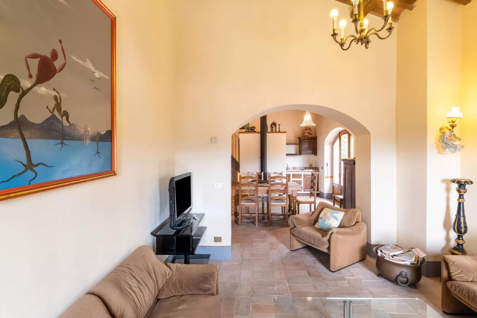Casa Mirolago-Woonkamer