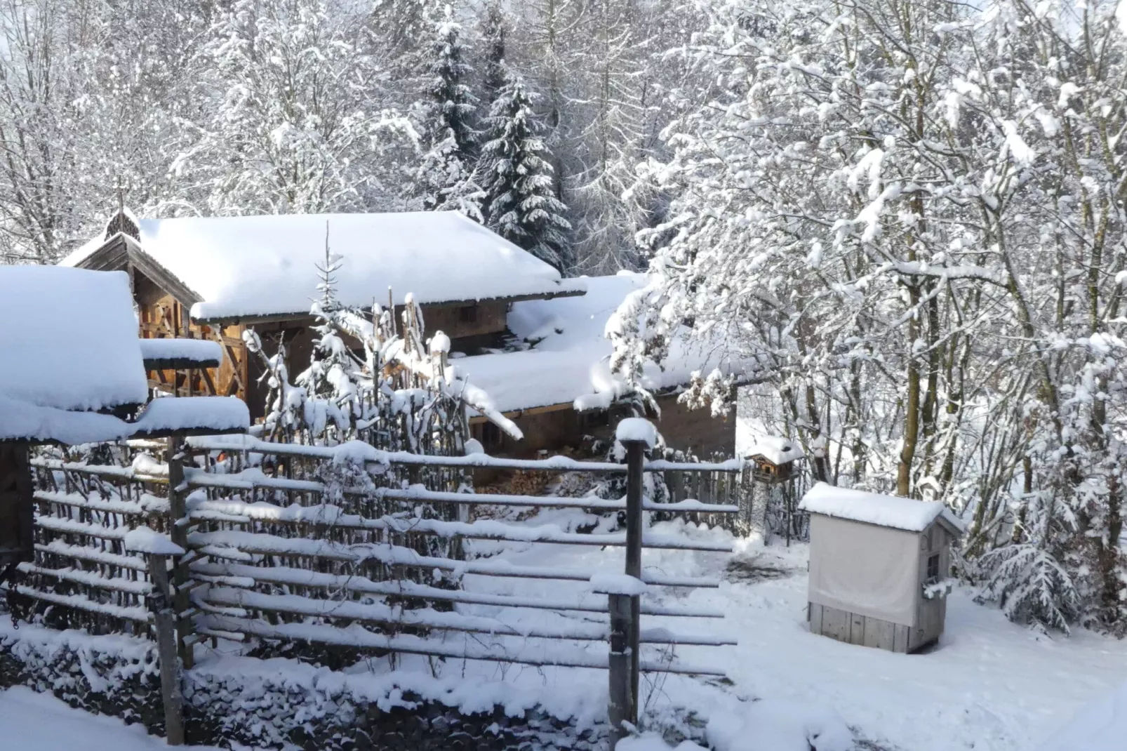 Almhütte-Tuin winter