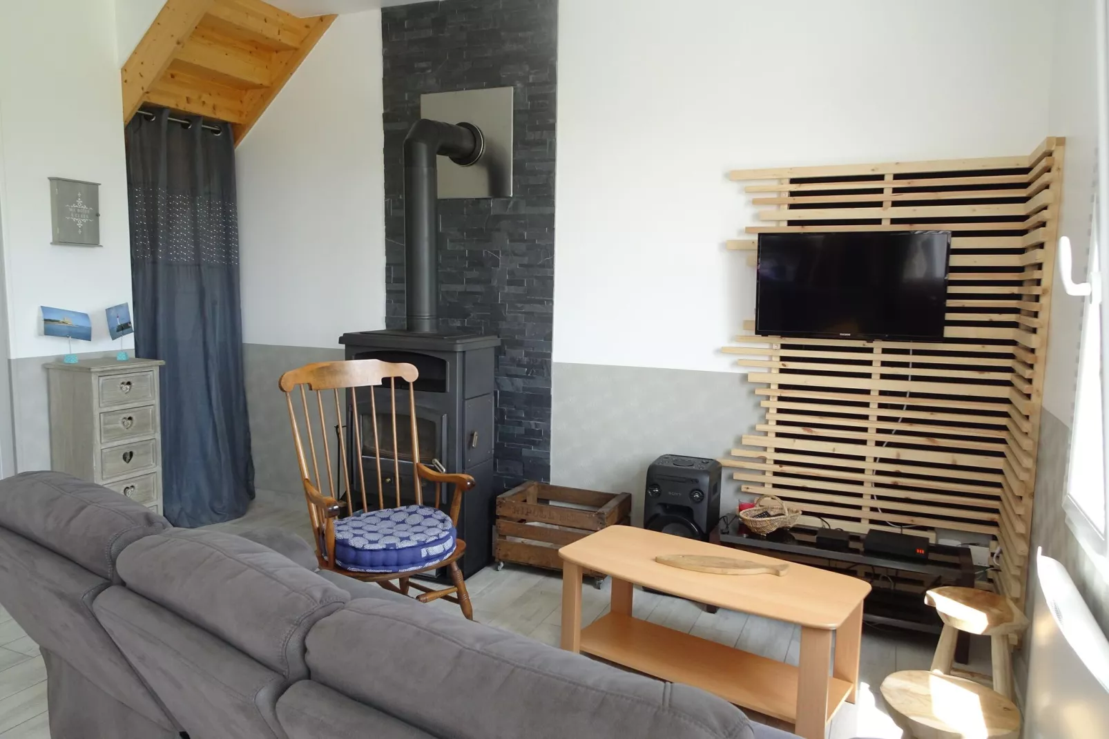 Holiday home Saint-Marcouf-Woonkamer
