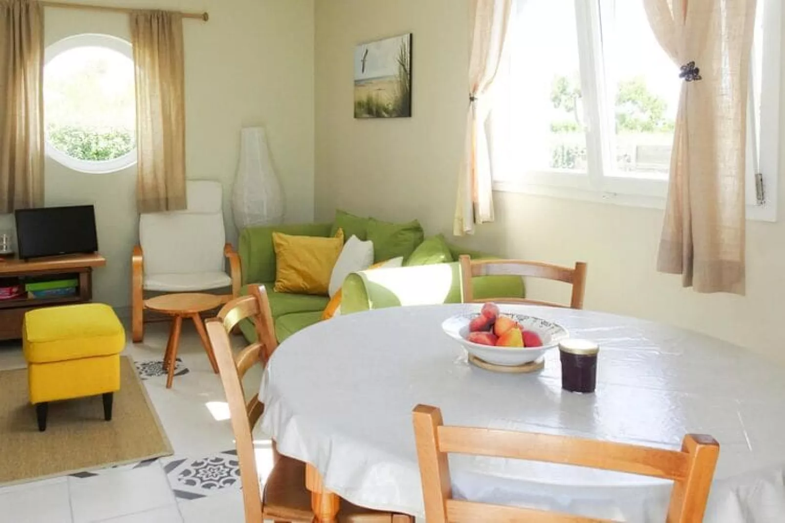 Holiday home Denneville Plage-Woonkamer