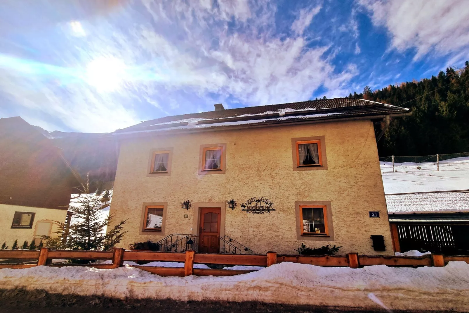 Ferienhaus Krapflgeusche-Exterieur winter