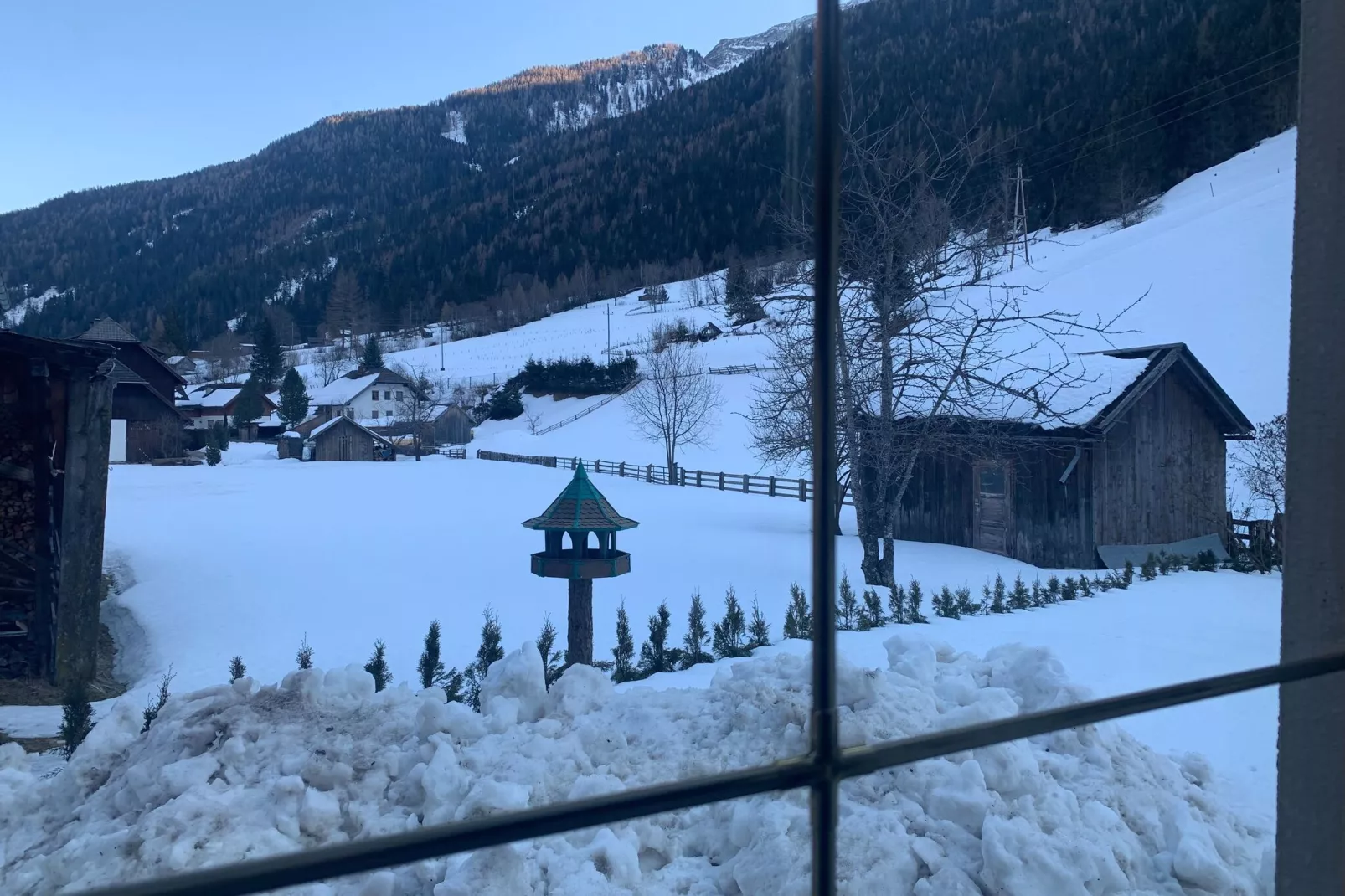 Ferienhaus Krapflgeusche-Uitzicht winter