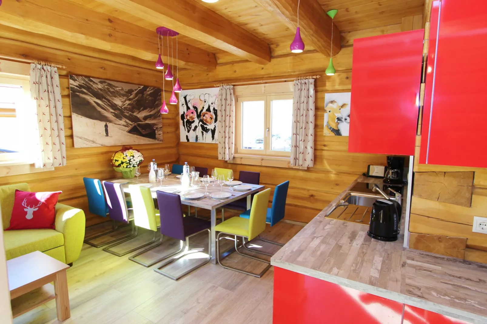 Luxusapartments Kaprun - West B-Woonkamer