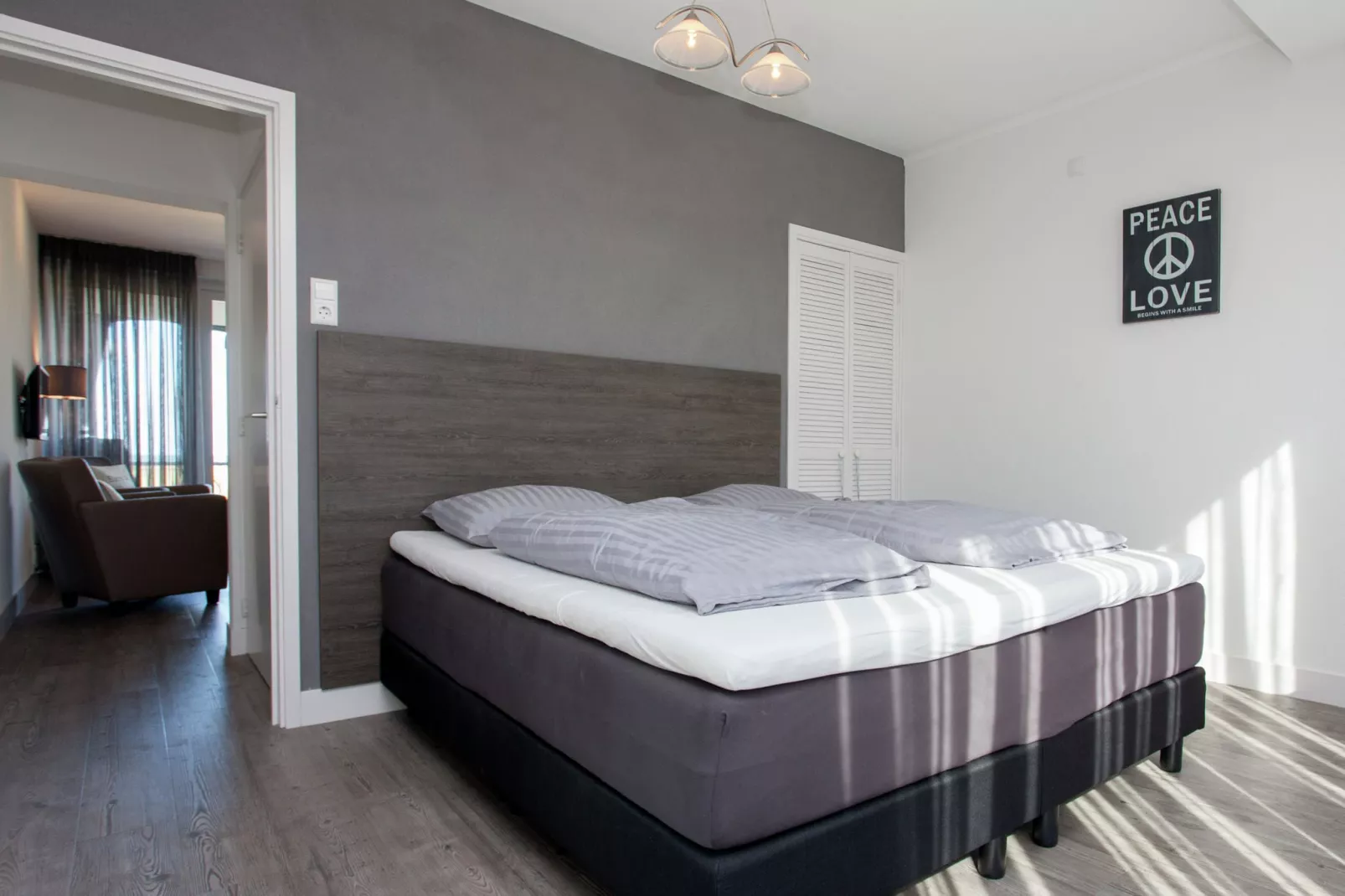 Gezellig appartement in Nederland dicht bij het strand-Slaapkamer