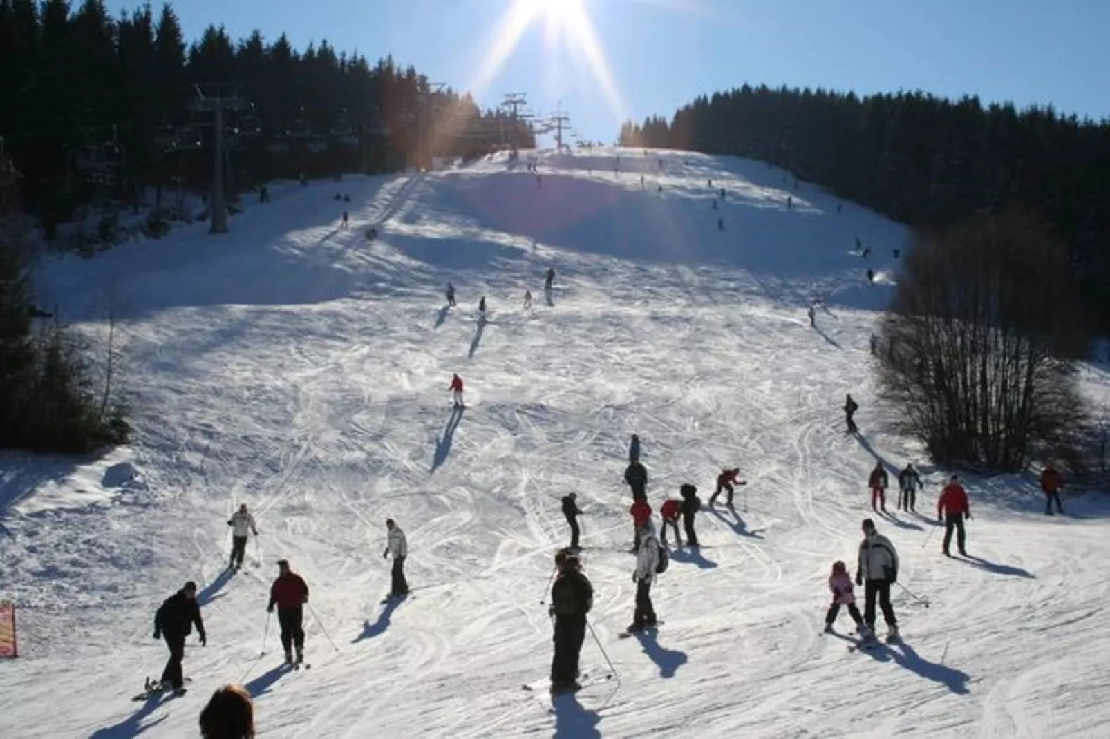 Resort Winterberg-Gebied winter 1km
