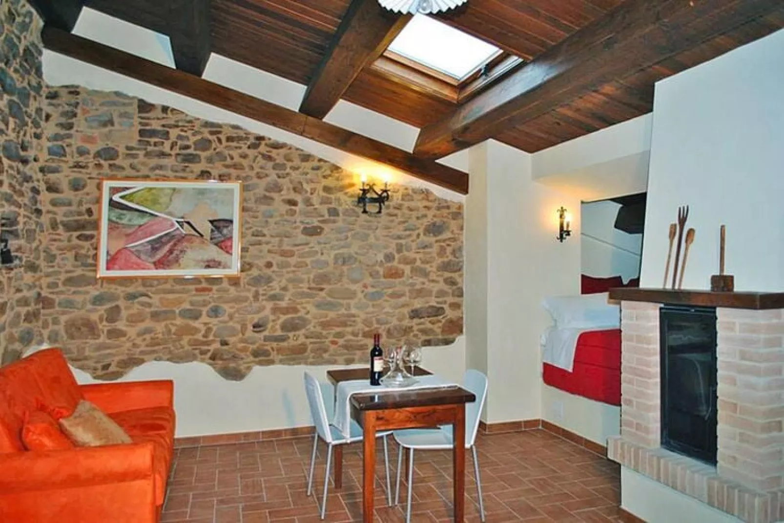 Agri-tourism La Filomena Montefortino-La Quiete - Passero-Woonkamer