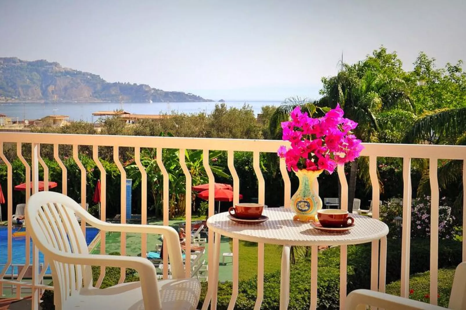Residence Villa Giardini, Giardini Naxos-Bilocale 4 pax con balcone o terrazza-Terras