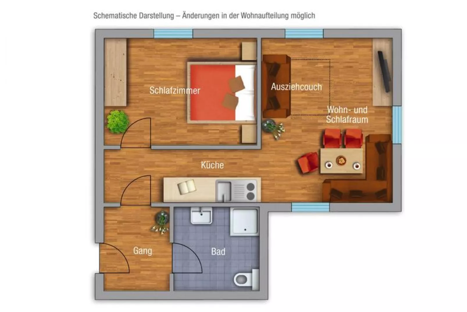 Apart Fliana Mathon-Plattegrond