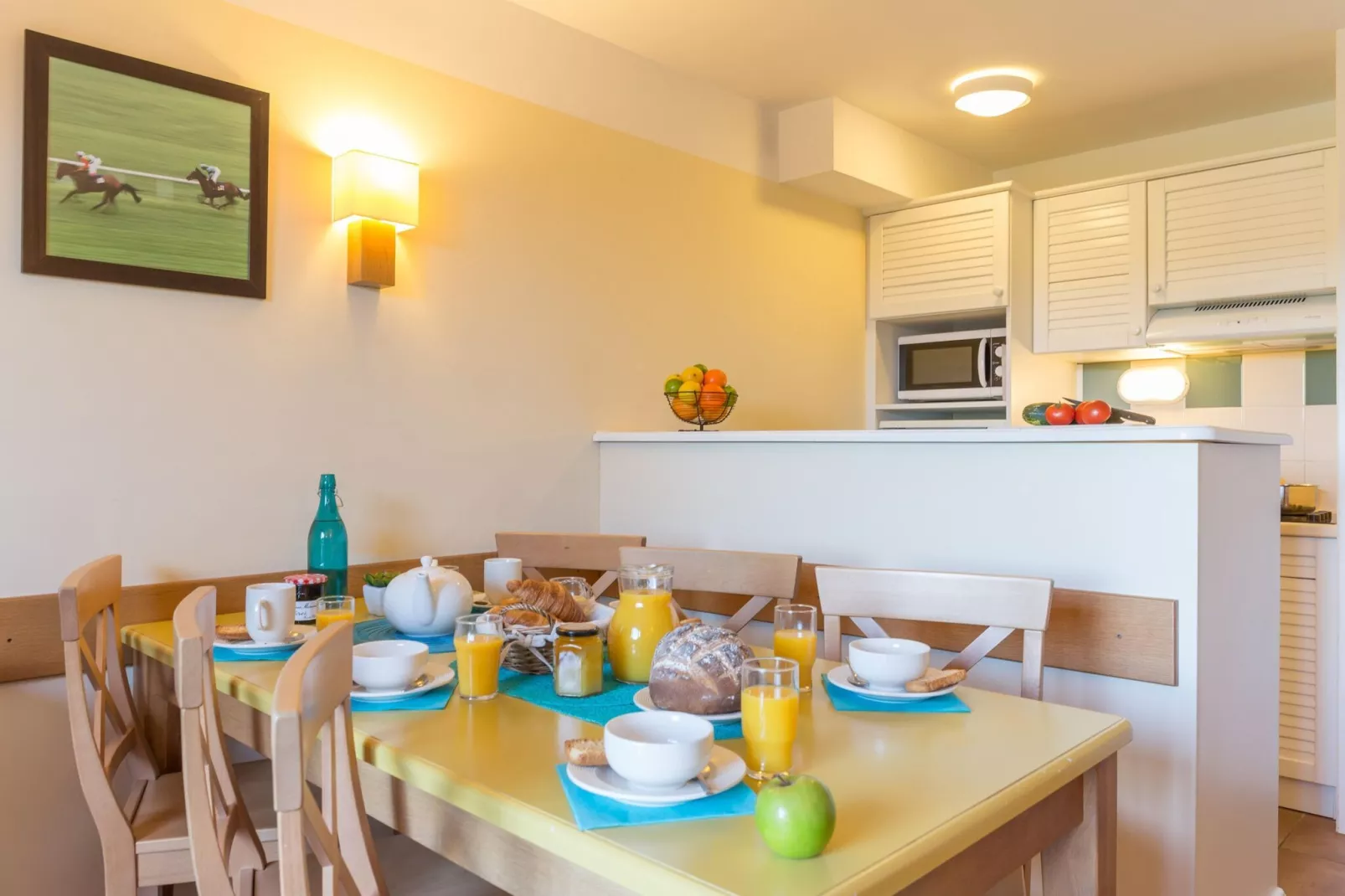 Holiday village Normandy Garden Branville - M6O Standard House 6 p - 2 bedrooms - duplex-M6O Standard House 6 p. - 2 bedrooms - duplex-Woonkamer