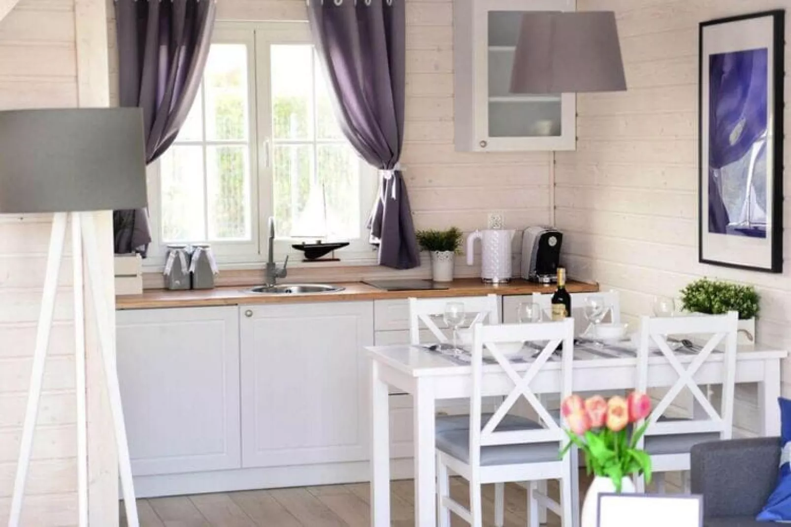 Holiday complex, Mielno-TYP B (max 6 Erw. + 2 Kind.) = TYP A (Kontipool)-Keuken