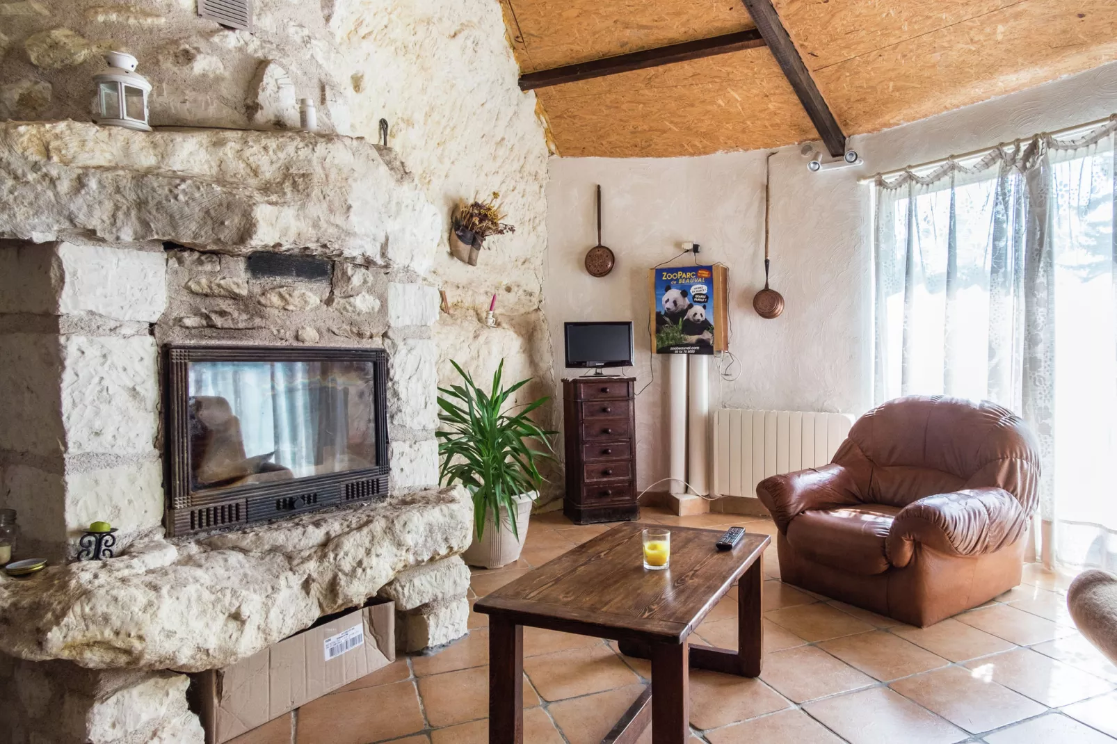 Maison troglodyte - Châteaux de la Loire-Woonkamer