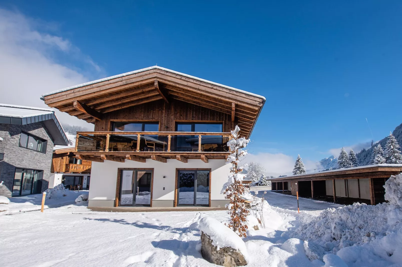 Feriendorf Das Dorf - Scheune/Badhaus-Exterieur winter