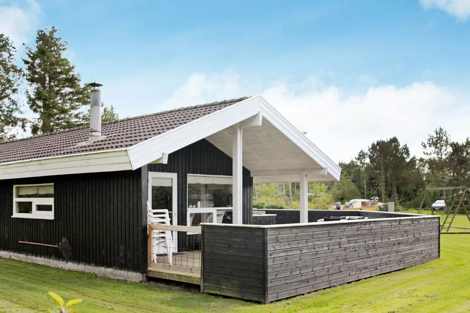 Luxe cottage in Saltum met een barbecue-Uitzicht