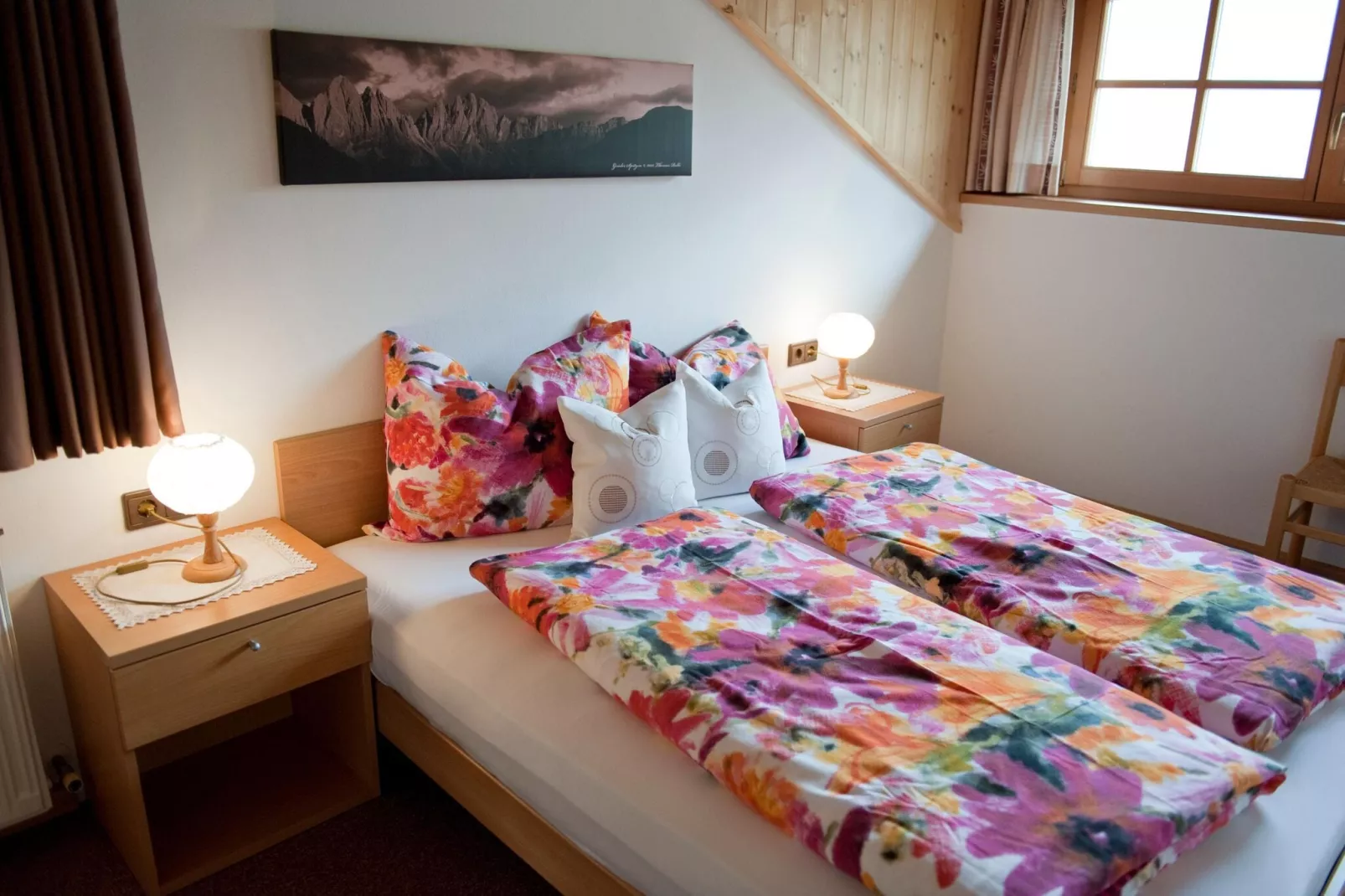 Niedermunthof Villnöß - Sass Rigais-Slaapkamer