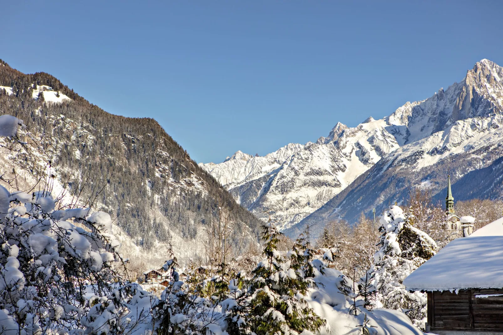 Les Chalets Éléna-Gebied winter 1km