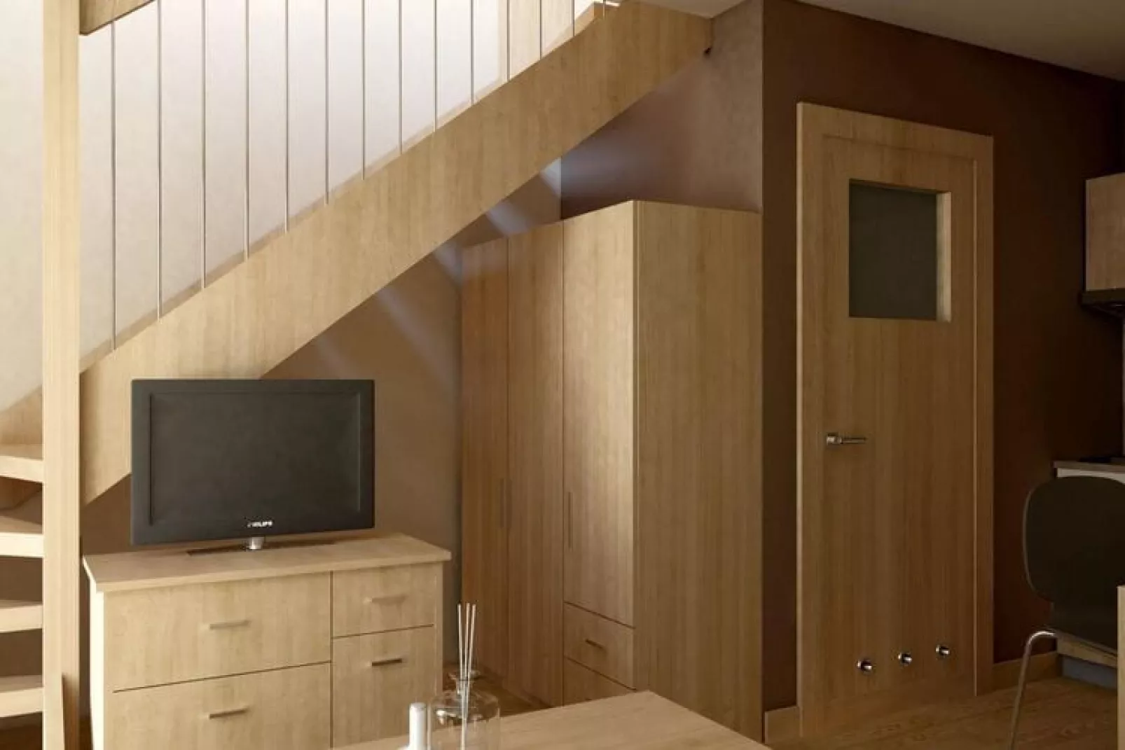 Apartamenty 4-osobowe Niechorze-Woonkamer