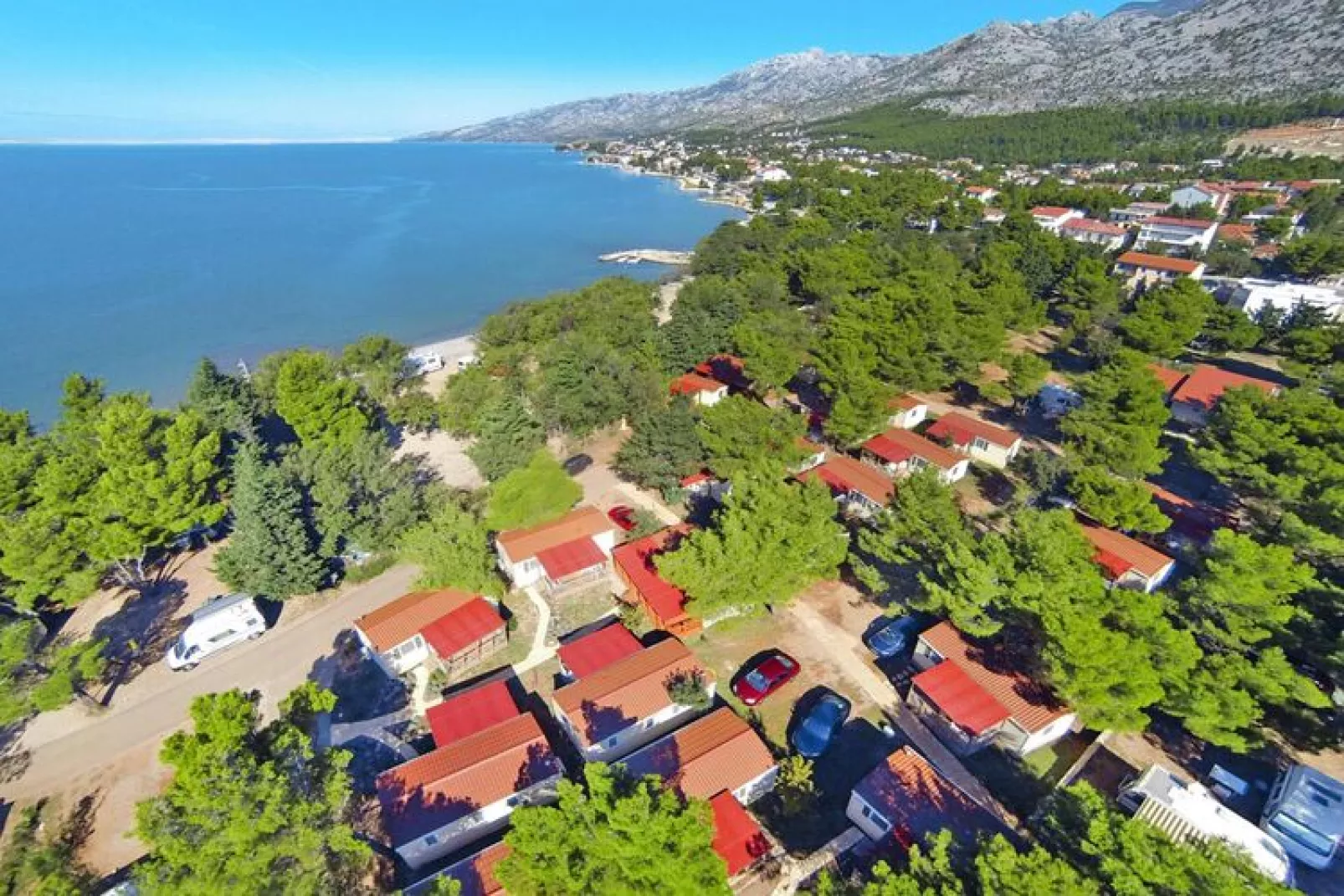 Caravanpark Paklenica in Starigrad Paklenica - Mobile home Dalmacija 30 qm for 6 pers-Waterzicht