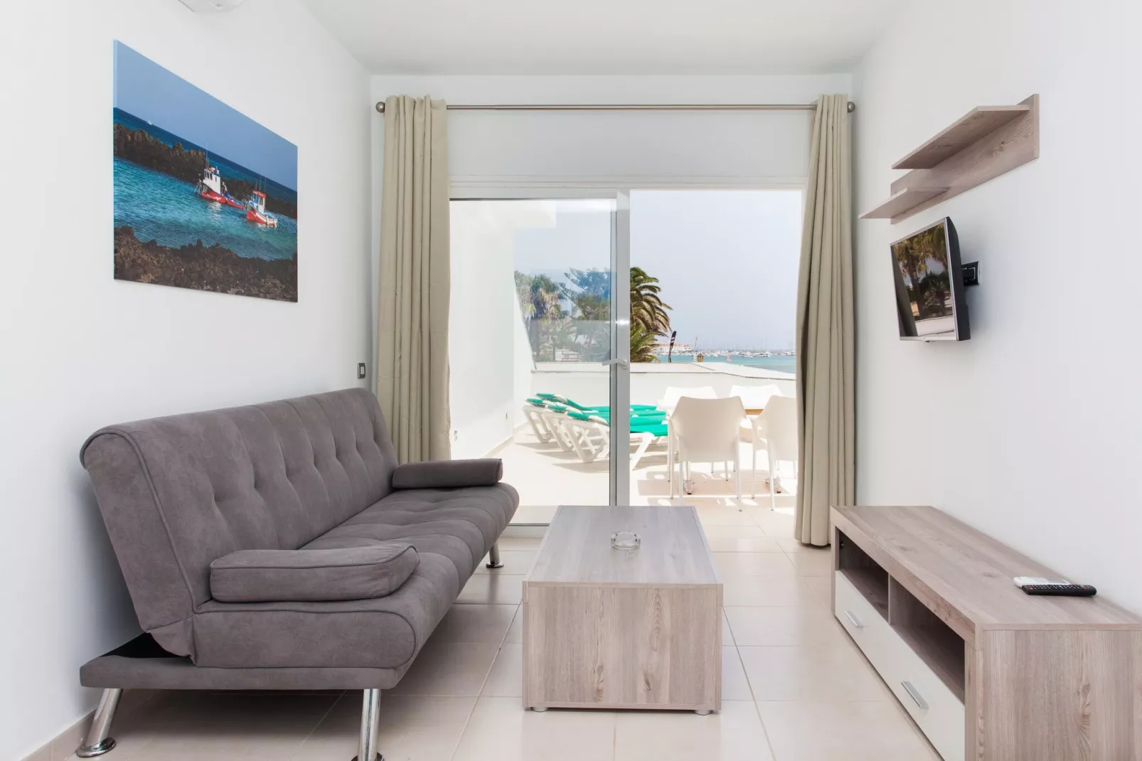TAO Caleta Playa - 2-Bedrooms Appartment Sea View-Woonkamer