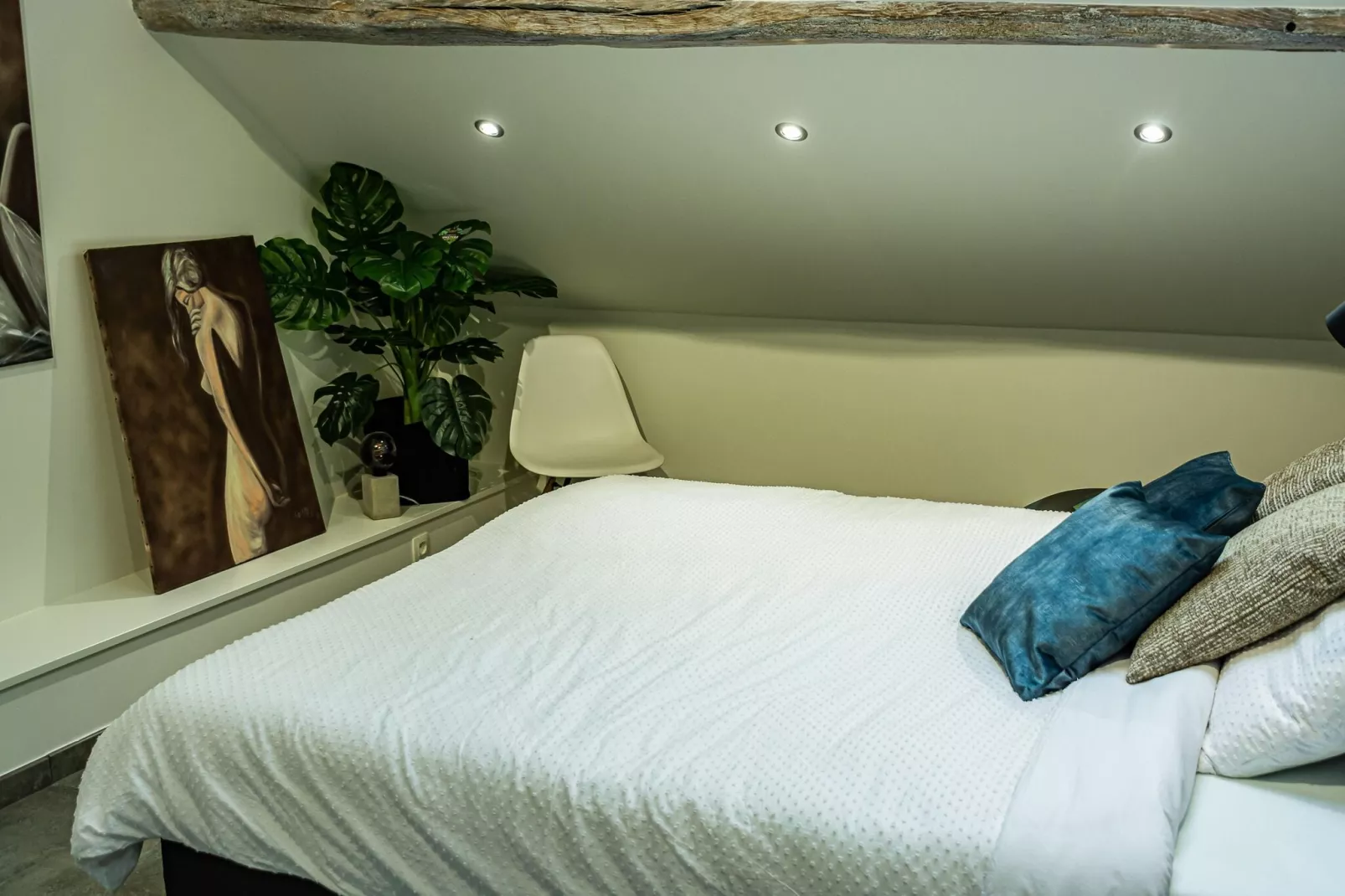 Schitterend vakantiehuis in Aywaille met een privéterras-Slaapkamer