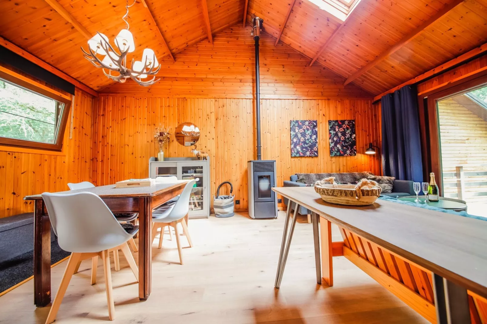 Chalet le beau Renard-Woonkamer