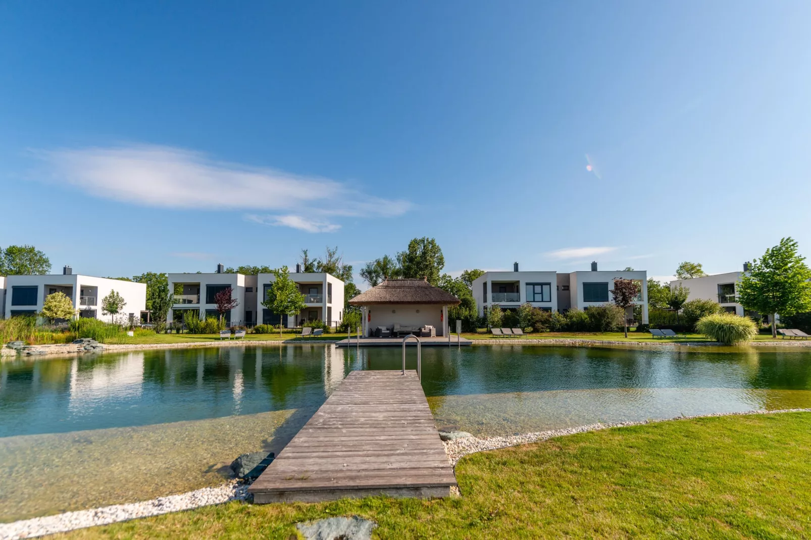Modern appartement in Lutzmannsburg met zwemvijver en tuin-Zwembad