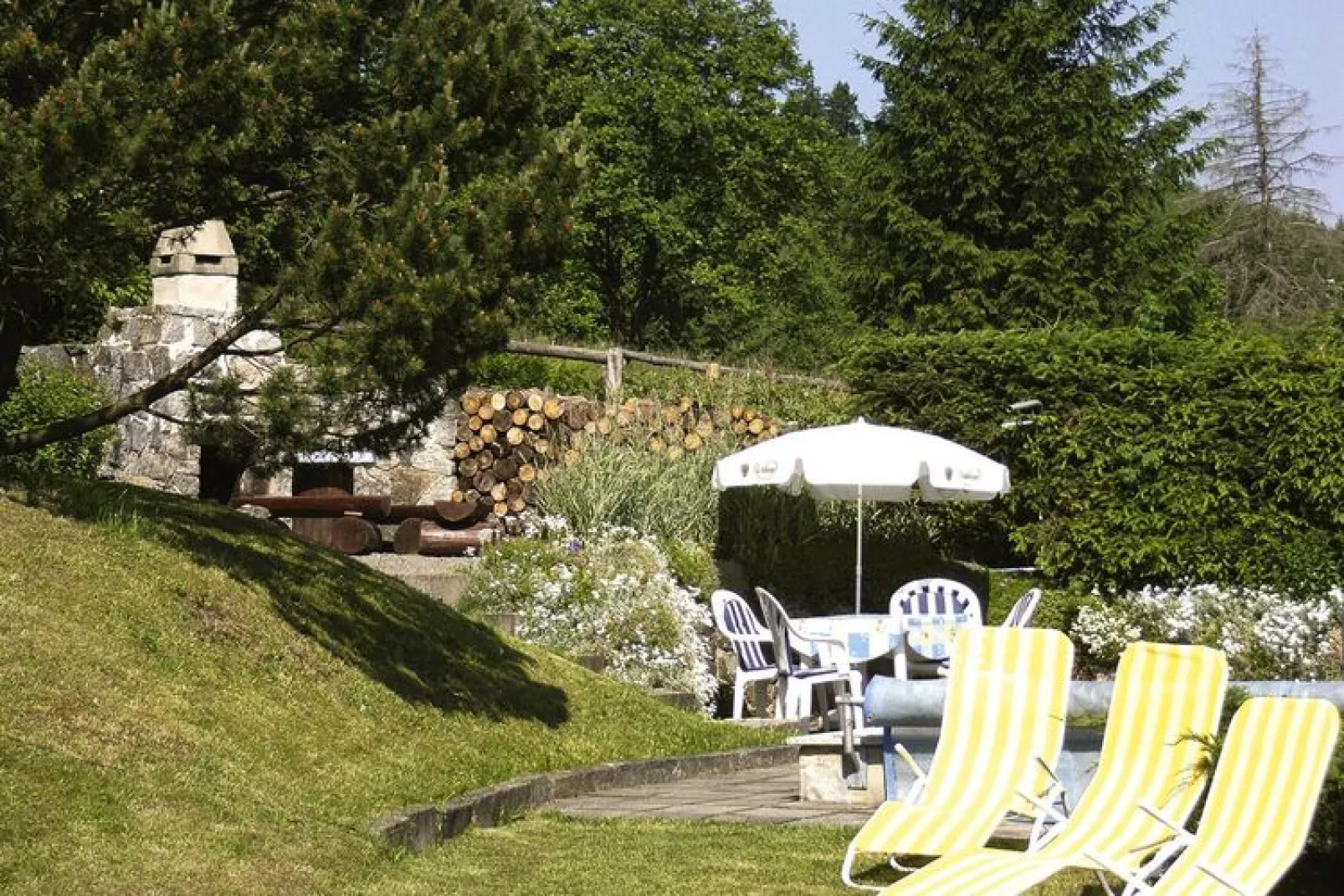 Ferienhaus Bickel Oberschönau-Tuinen zomer