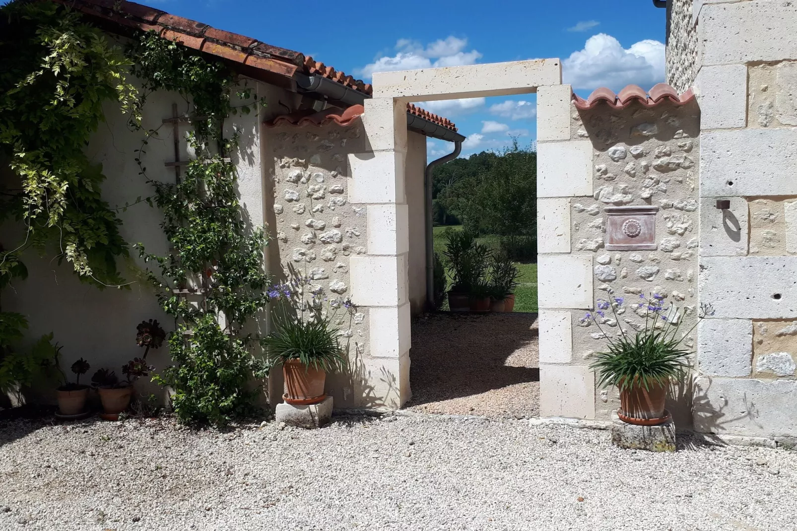 Maison de vacances Verteillac-Uitzicht zomer