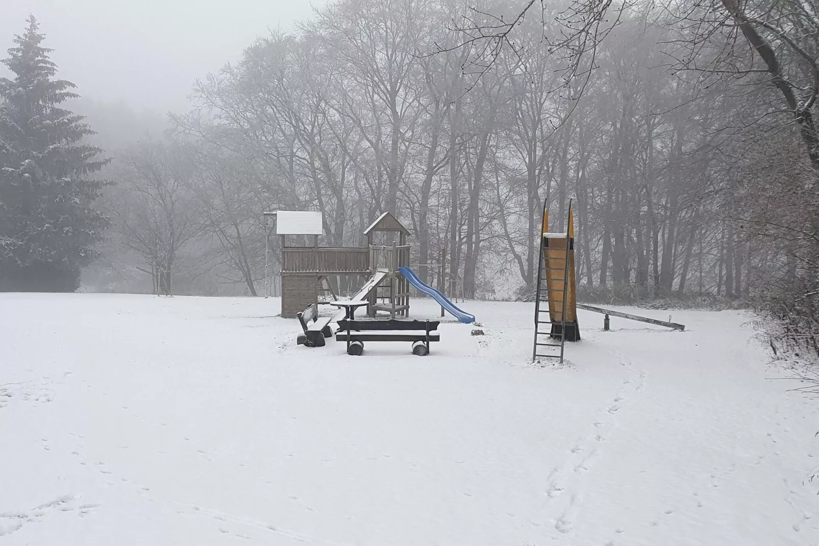 Brouwer Ferienhaus-Tuin winter