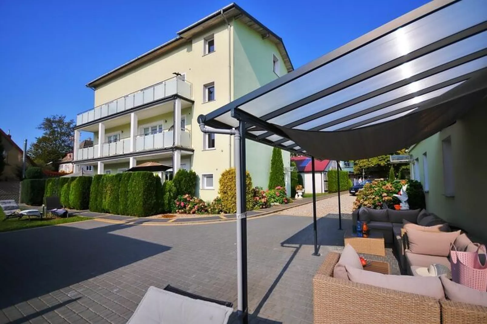 Apartament nr 1 40 qm parter Ustronie Morskie-Tuinen zomer