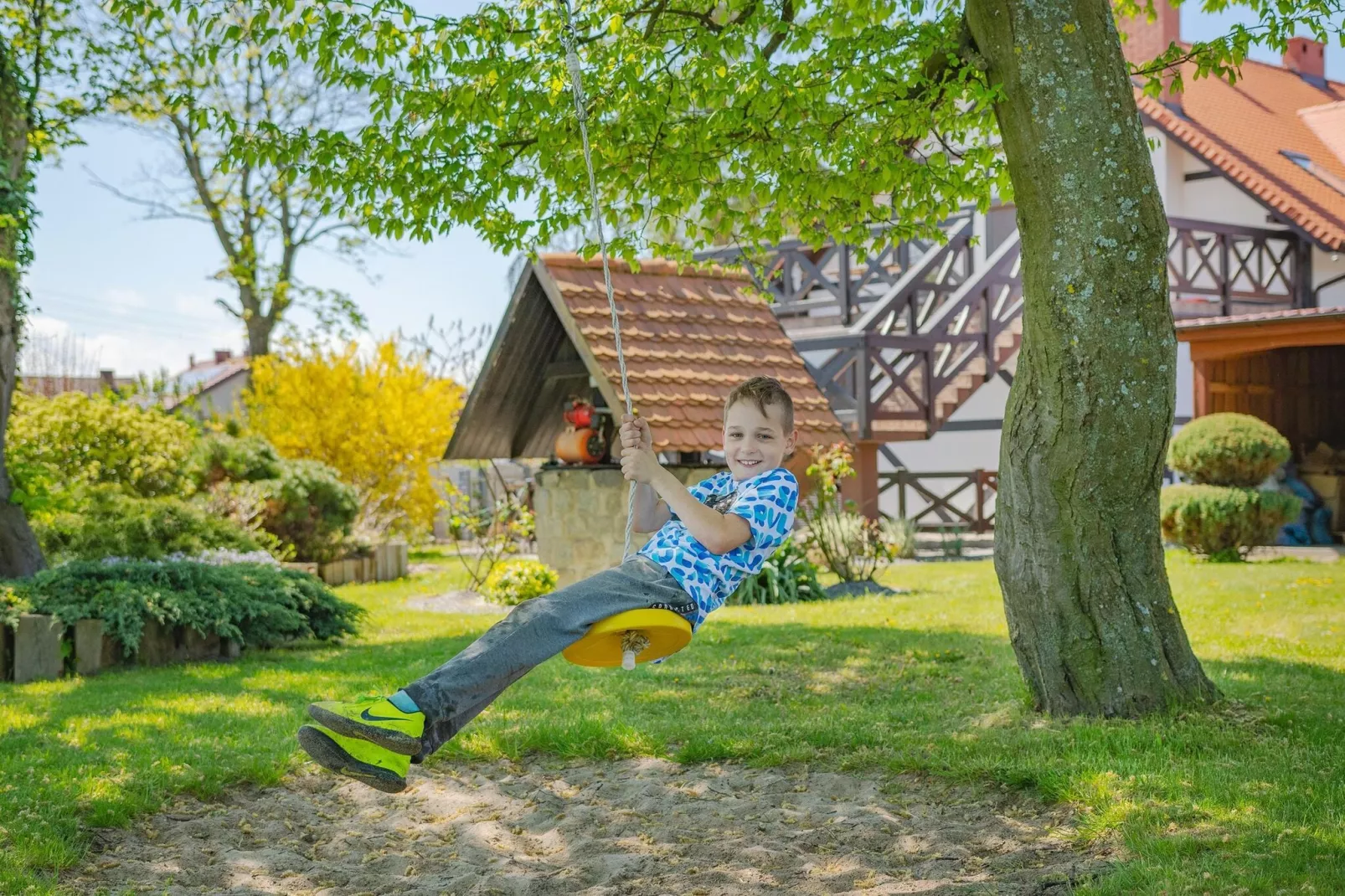 Domki wakacyjne Darłowo-Tuinen zomer