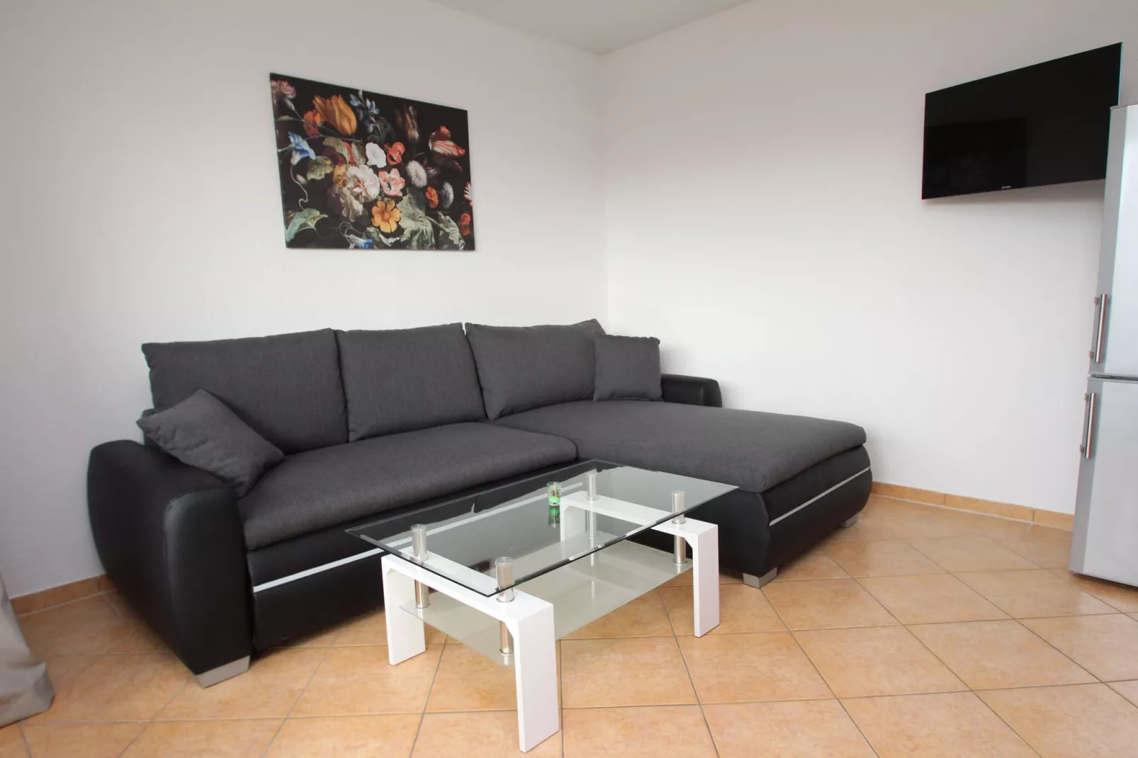 Reihenbungalow Nr 10 / Belegung 1-2 Personen-Woonkamer