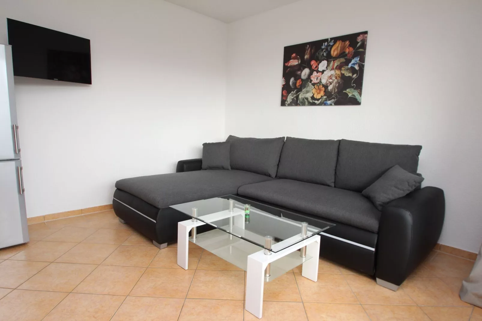 Reihenbungalow Nr 11 / Belegung 1-2 Personen-Woonkamer