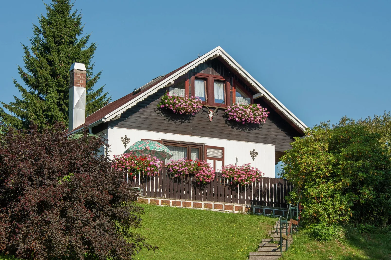 Thüringer Ferienhäuschen-Buitenkant zomer