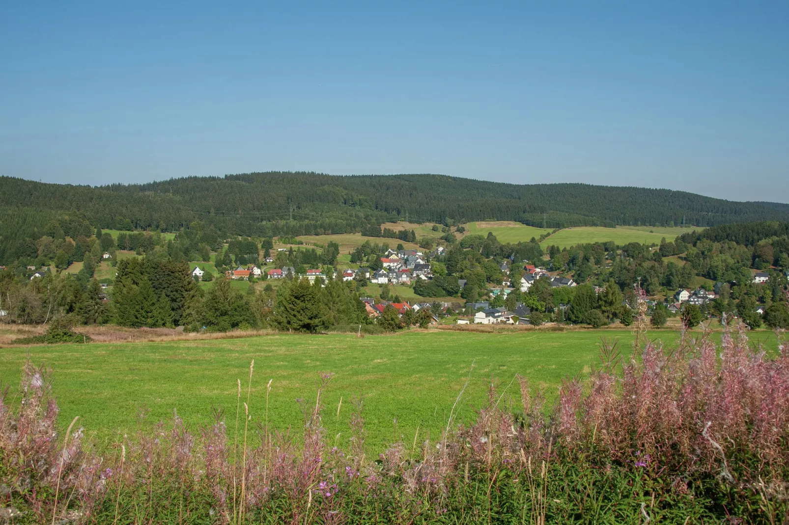 Thüringer Ferienhäuschen-Gebieden zomer 1km