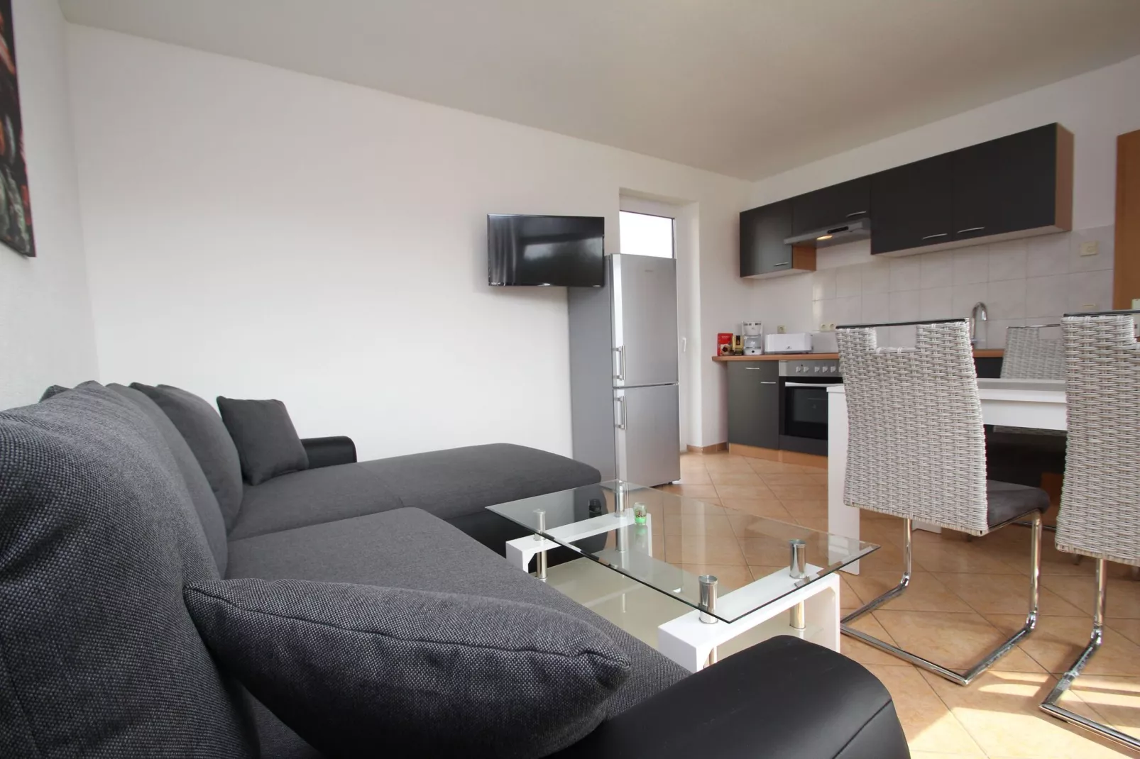 Reihenbungalow Nr 10 / Belegung 4 Personen-Woonkamer