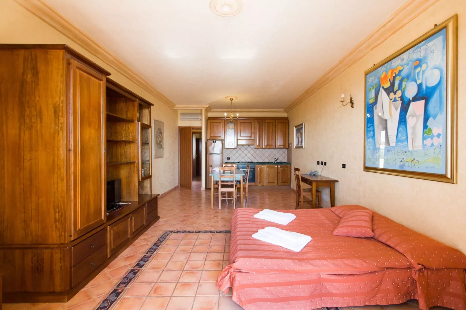 Residence Triscina Mare - Monolocale 2 vista mare frontale-Woonkamer