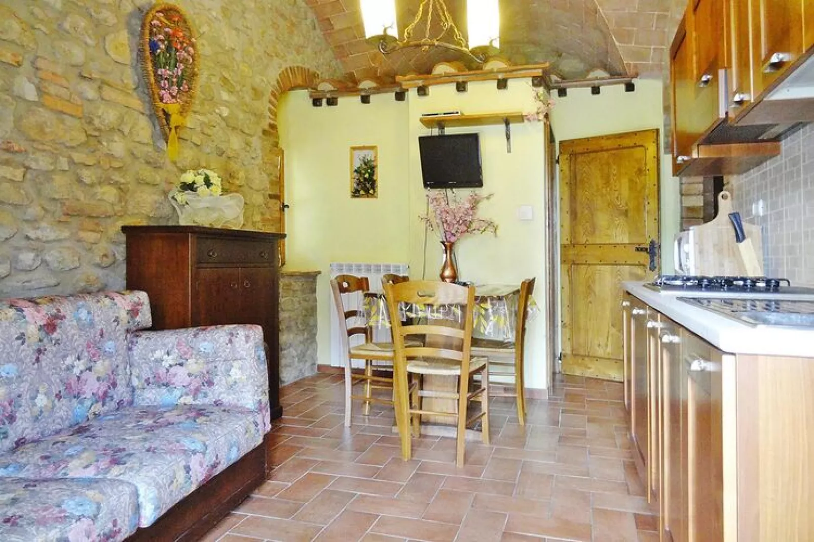 Agriturismo La Mirandola Villamagna Typ Usignolo-Woonkamer