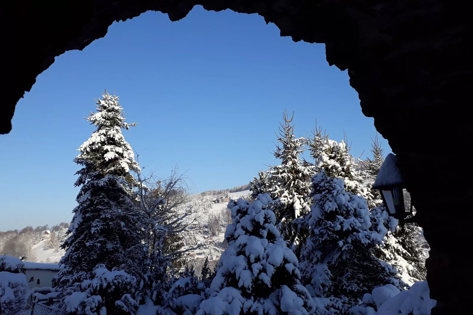 Im Erzgebirge-Uitzicht winter