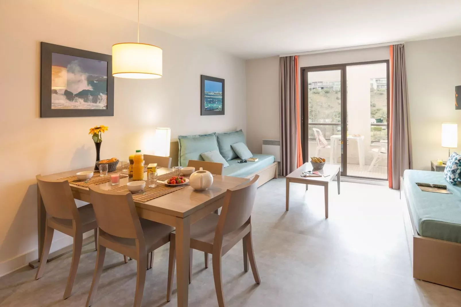 Residence L'Archipel Perros-Guirec  27 Standard - Apt 7 p- 2 bedrooms-Woonkamer