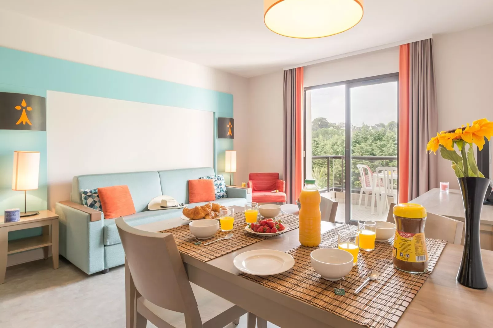 Residence L'Archipel Perros-Guirec - 25 Standard- Apt 5 p- 1 bedroom-Woonkamer
