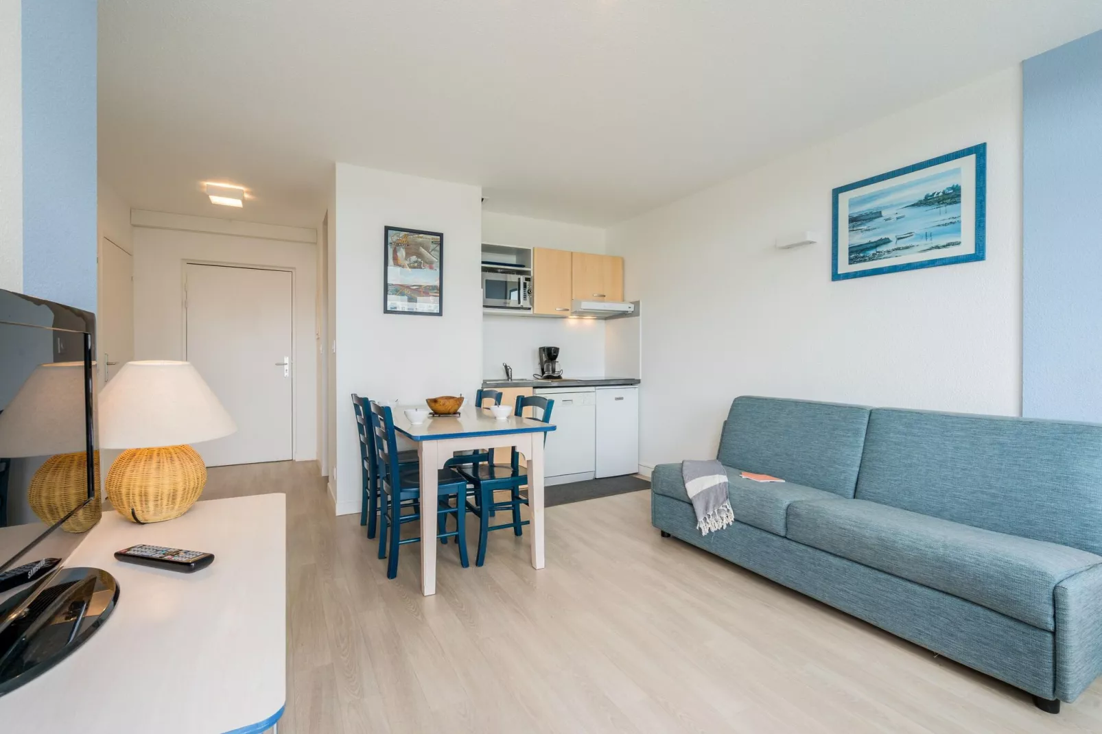 Residence La Voile d'Or L'Ile-aux-Moines  -  OVO26 -App Standard 6 p - Terr ou balcon - Apt 5 pers - 1 chambre-Woonkamer