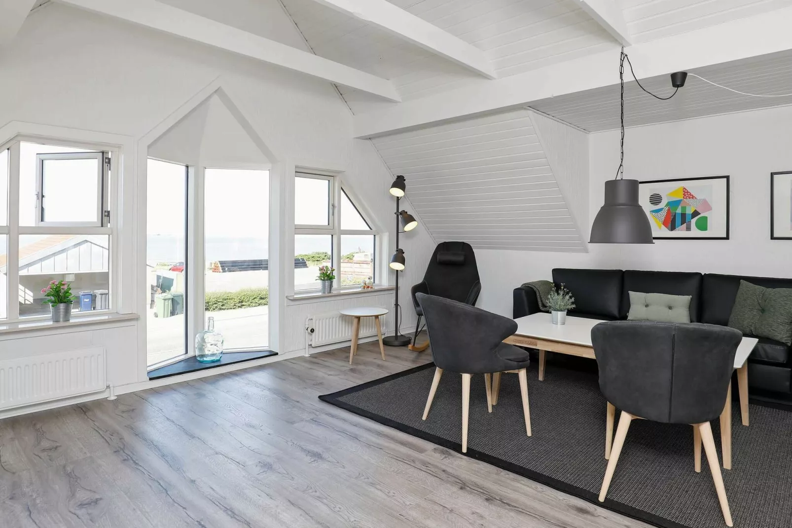 Modern vakantiehuis in Jutland met zeezicht-Binnen