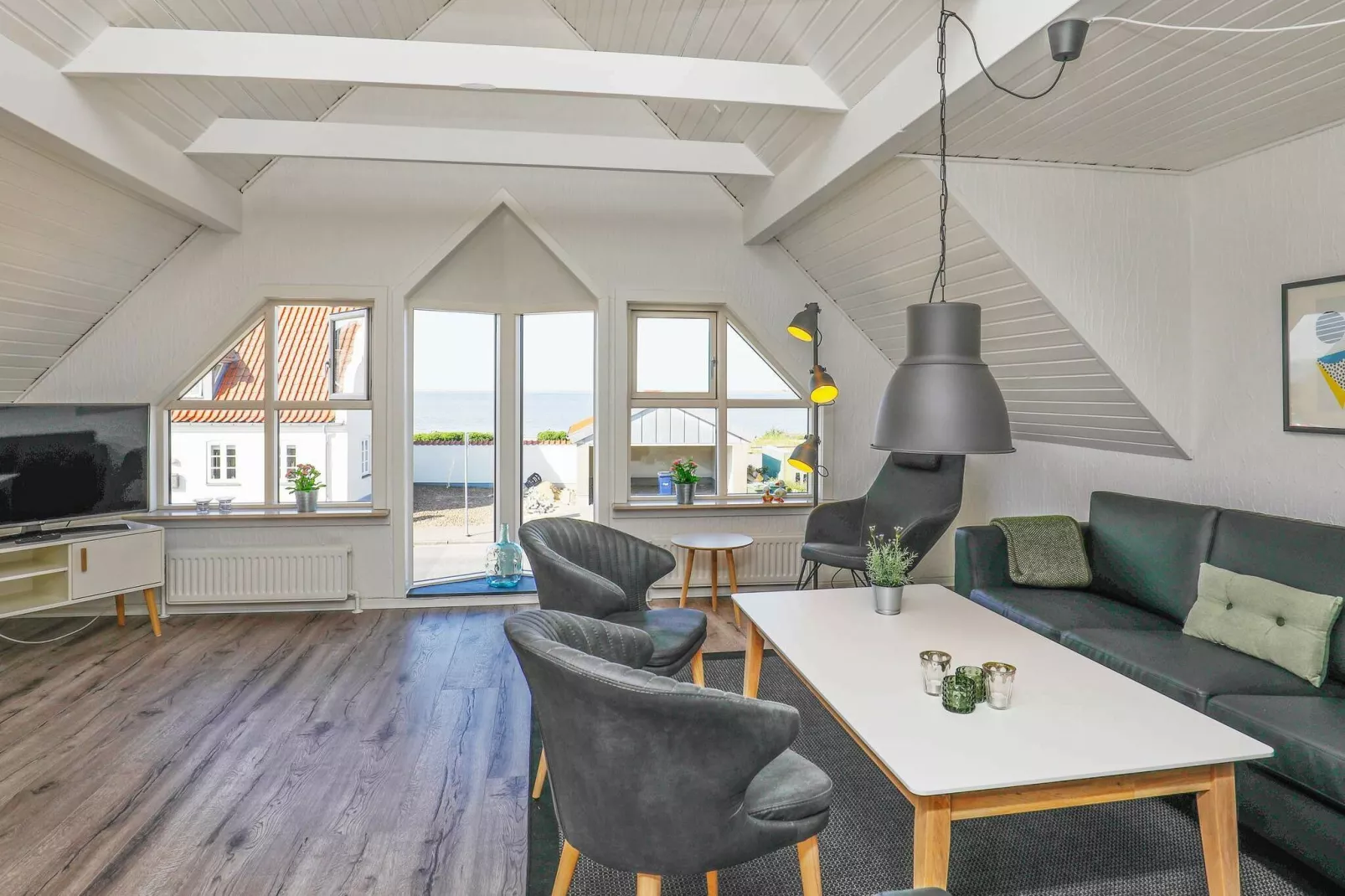 Modern vakantiehuis in Jutland met zeezicht-Binnen