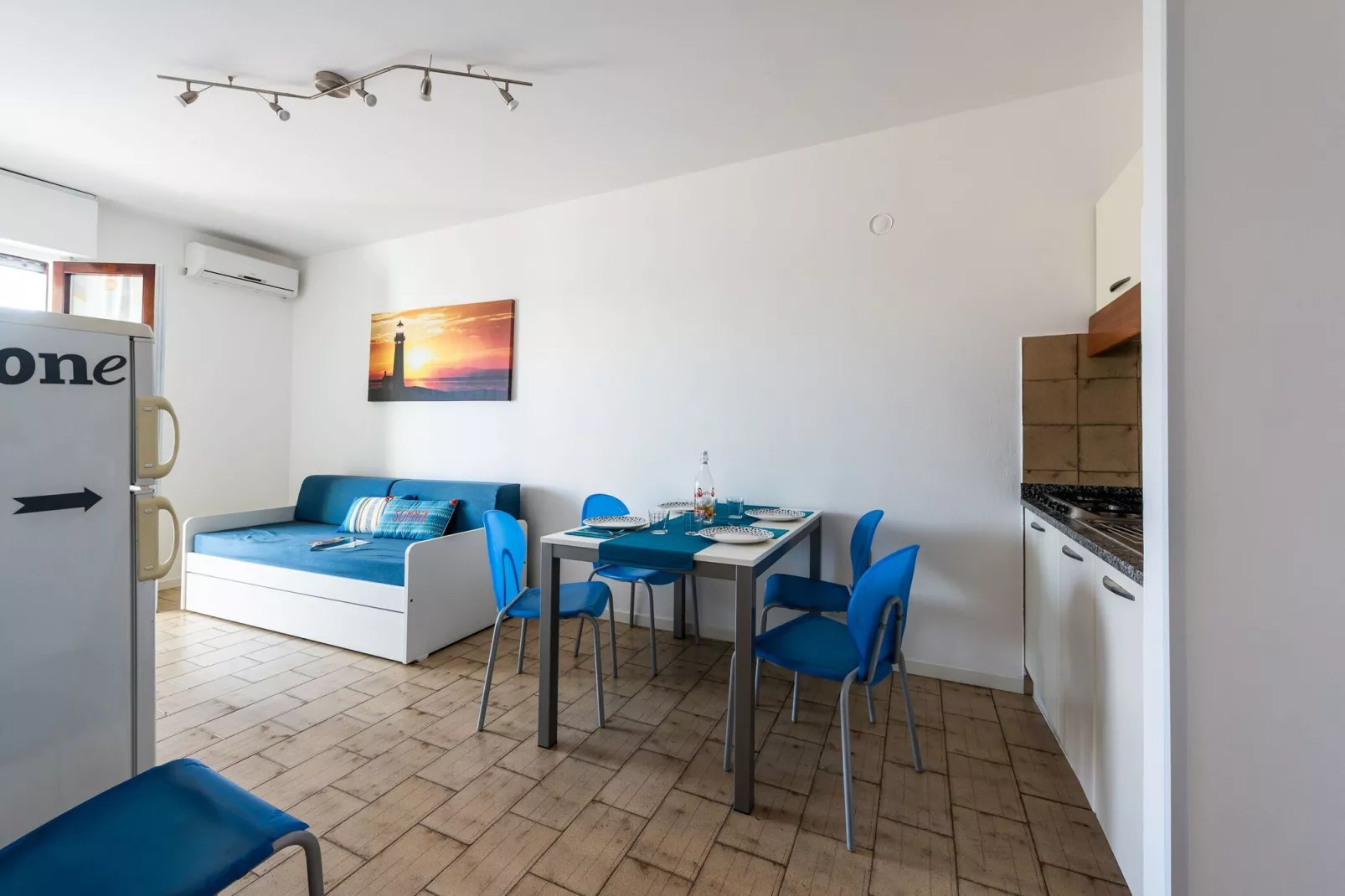 Apartments Athena, Bibione Spiaggia-Bilocale 35qm-Woonkamer