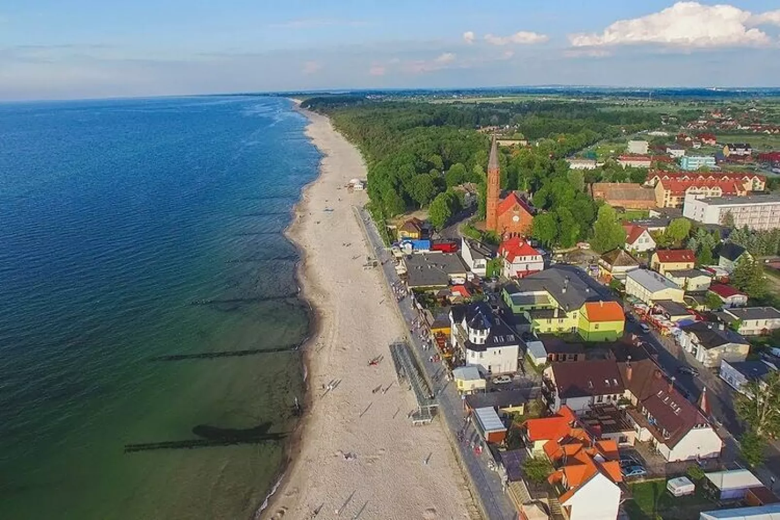 Domki wakacyjne Sarbinowo-Gebieden zomer 1km