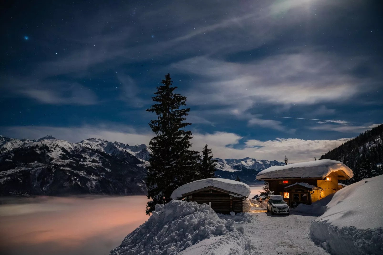 Stiermoos Hütte-Exterieur winter