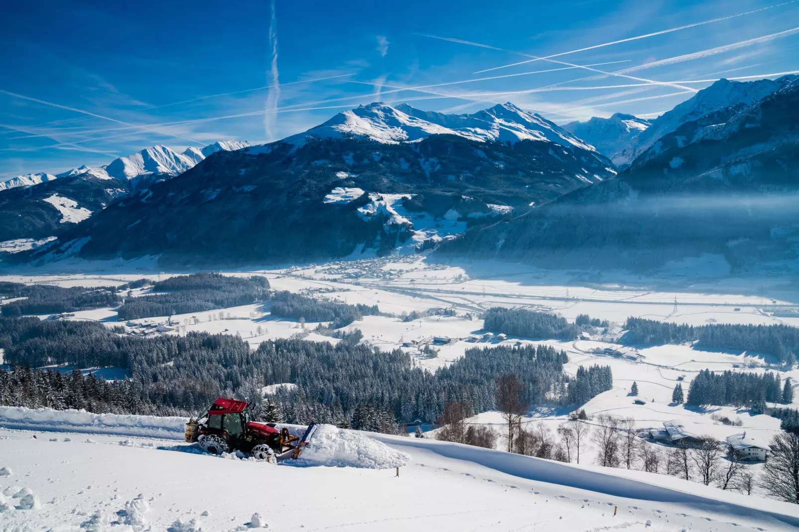 Stiermoos Hütte-Uitzicht winter