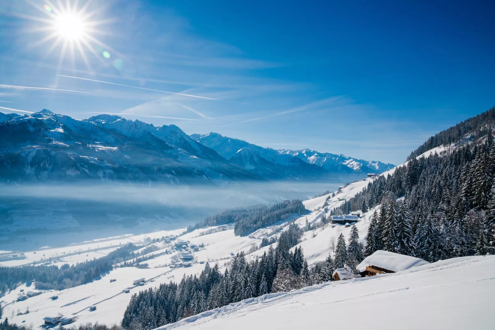 Hütte Oberholzlehen-Gebied winter 5km